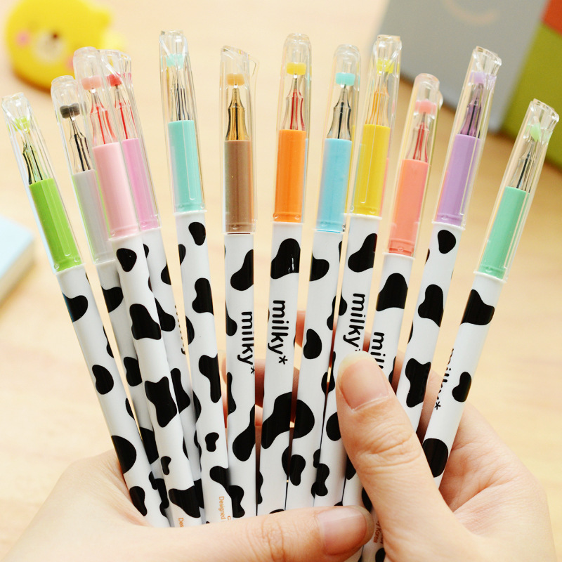 12pcs-set-colorful-gel-pen-cute-candy-color-milk-cow-pens-set-kawaii-school-office-supplies-1